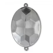 Stick-on setting PureCrystal 4127 30x22 mm Rodhium tone 2 loops x1