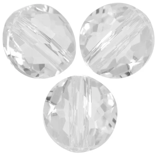 6mm Round beads - Thin Round PureCrystal 5034 - Crystal x6