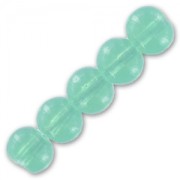 Beads imitation jade  4 mm Aqua x50|raw }}