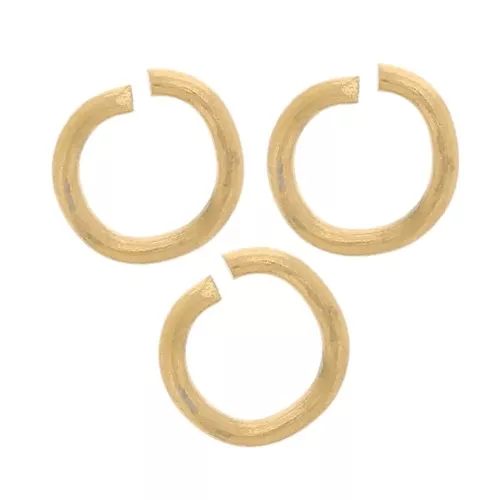 3x0.5mm 304L stainless steel open jumprings - Gold Tone x100