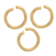 3.5x0.6mm 304L stainless steel open jumprings - Gold Tone x100