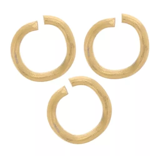 3.5x0.6mm 304L stainless steel open jumprings - Gold Tone x100