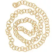 4x0.6mm 304L stainless steel open jumprings - Gold Tone x100