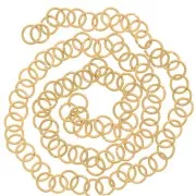 5x0.7mm 304L stainless steel jumprings Open - Gold x100