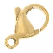 13mm Stainless Steel 304L Lobster clasp - Fine Gold plated x10