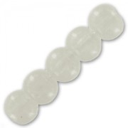 Beads imitation jade  4 mm white x50|raw }}