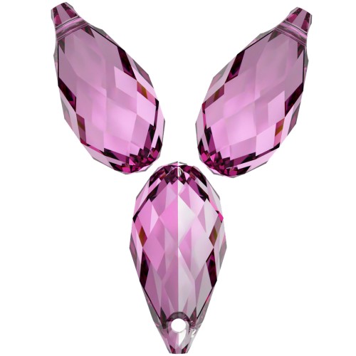 11x5.5mm PureCrystal 6010 Drops - Dark Rose x4