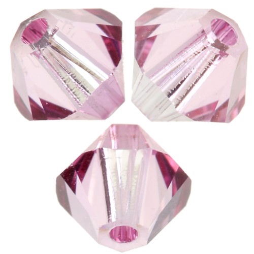 6mm PureCrystal 5328 Crystal Bicones - Dark Rose x20