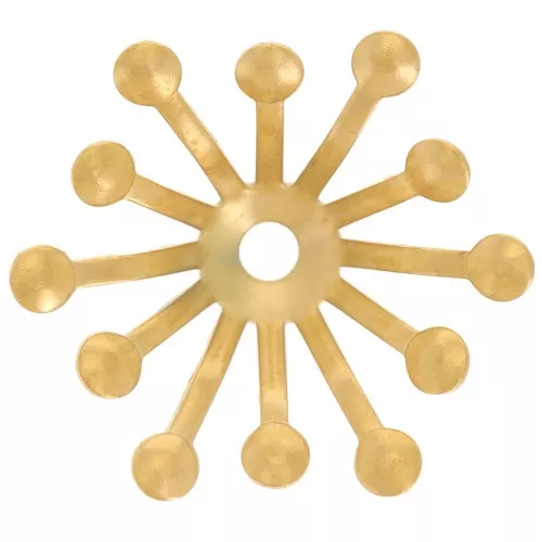 14mm 304L stainless steel Flower bead caps - Gold x4