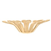 14mm 304L stainless steel Flower bead caps - Gold x4