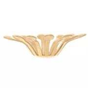 14mm 304L stainless steel Flower bead caps - Gold x4