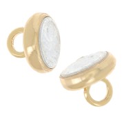 Fine gold plated magnetic clasp 9x6mm x1