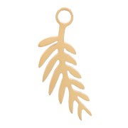 Leaf charms 10.5x4 mm - 304 Stainless Steel Gold x4|raw }}