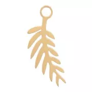 Leaf charms 10.5x4 mm - 304 Stainless Steel Gold x4