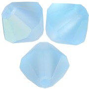 5mm Preciosa Bicone Beads - Rondelle Bead - Aquamarine AB Matt x12|raw }}