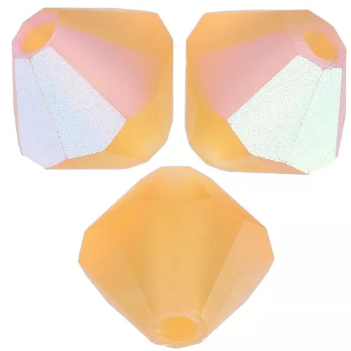 5mm Preciosa Bicone Beads - Rondelle Bead - Topaz AB Matt x12