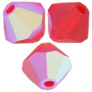 5mm Preciosa Bicone Beads - Rondelle Bead - Light Siam AB Matt x12|raw }}