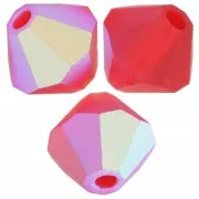 5mm Preciosa Bicone Beads - Rondelle Bead - Light Siam AB Matt x12