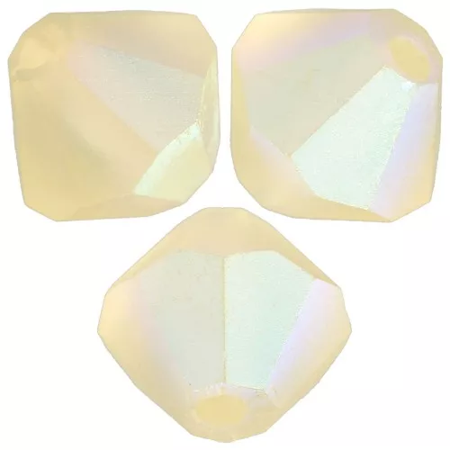 5mm Preciosa Bicone Beads - Rondelle Bead - Jonquil AB Matt x12