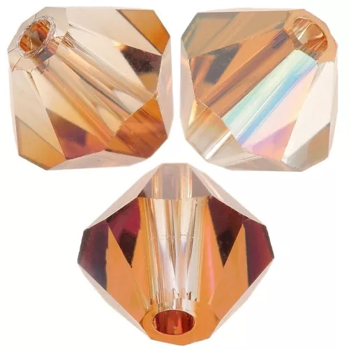 5mm Preciosa Bicone Beads - Rondelle Bead - Crystal Venus x12