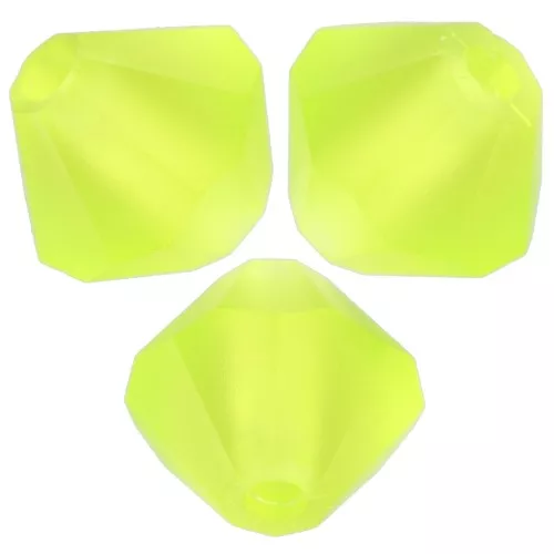 6mm Preciosa bicones - Rondelle Bead - Limecicle Matt x12