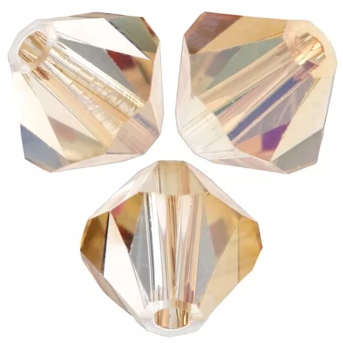 6mm Preciosa bicones - Rondelle Bead - Crystal Celsian x12