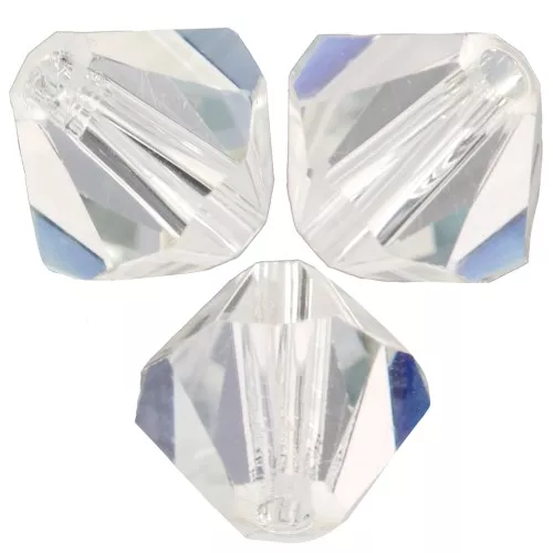 6mm Preciosa bicones - Rondelle Bead - Crystal Lagoon x12