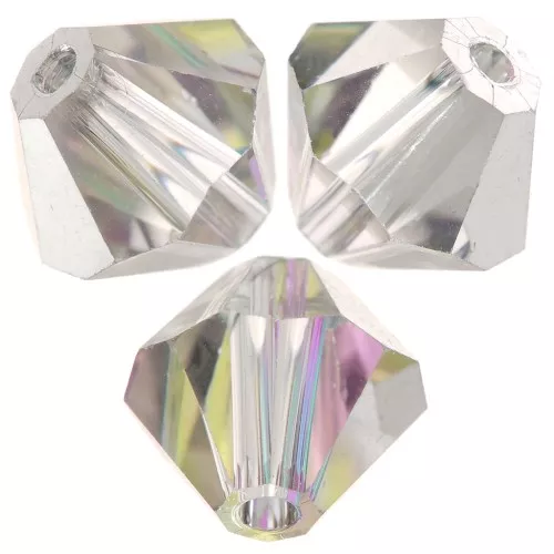 6mm Preciosa bicones - Rondelle Bead - Crystal Vitrail Light x12