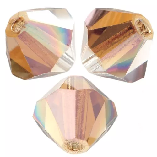 6mm Preciosa bicones - Rondelle Bead - Crystal Venus x12