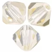 6mm Preciosa bicones - Rondelle Bead - Crystal Blond Flare x12