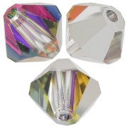 6mm Preciosa bicones - Rondelle Bead - Crystal Volcano x12