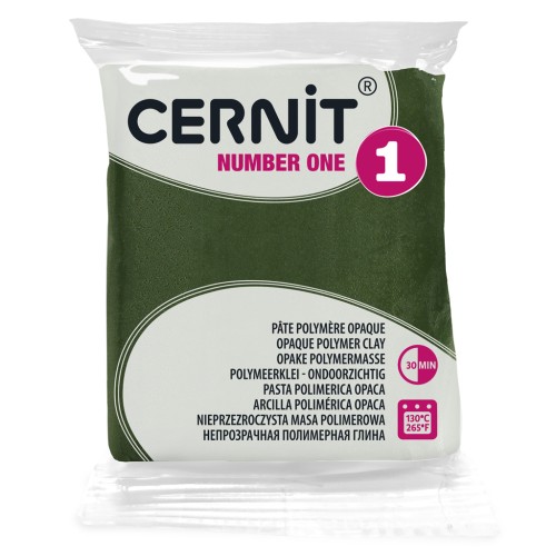 Cernit Number One Opaque Clay - Olive Green (No. 645) x 56 g