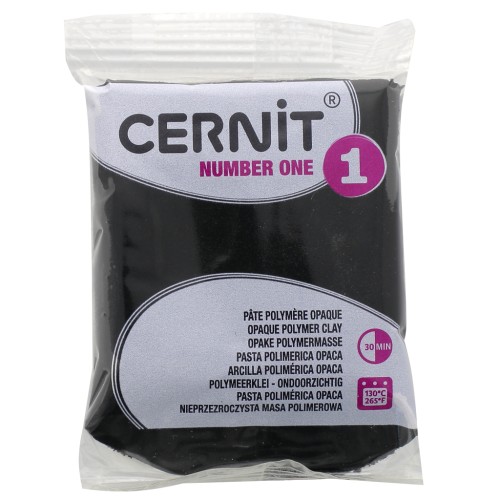 Cernit Number One Opaque Clay - Black (No. 100) x 56 g