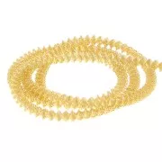3.1 mm curly spiral bobbin for embroidery - brooch creation - Gold x3