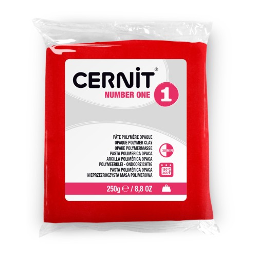 Cernit Number One Opaque Clay - 250 g Red (No. 400)