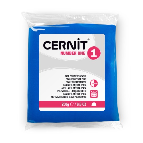 Cernit Number One Opaque Clay - 250 g Blue (No. 200)