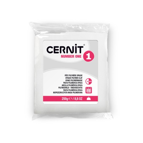 Cernit Number One Opaque Clay - 250 g White (No. 027)
