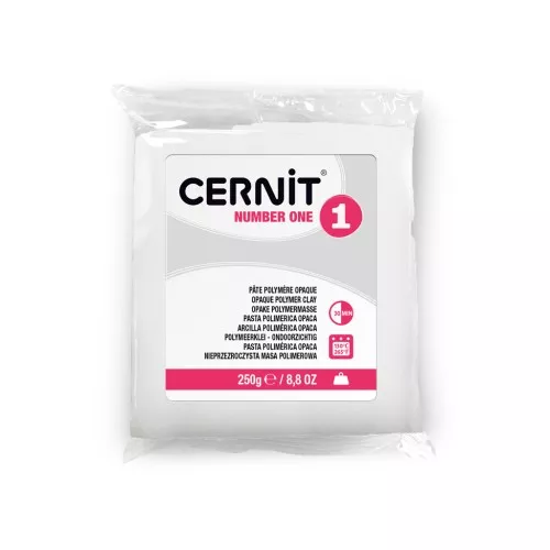 Cernit Number One Opaque Clay - 250 g White (No. 027)