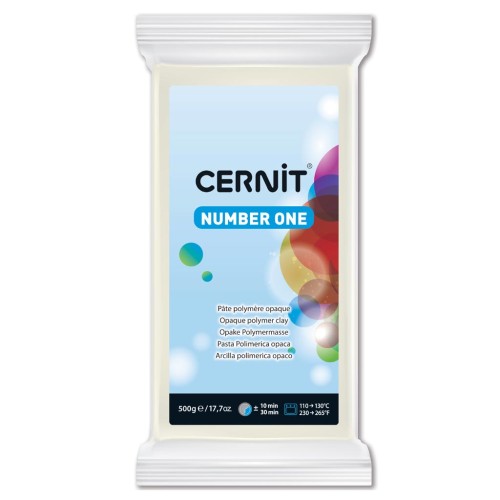 Cernit Number One Opaque Clay - 500 g White (No. 027)