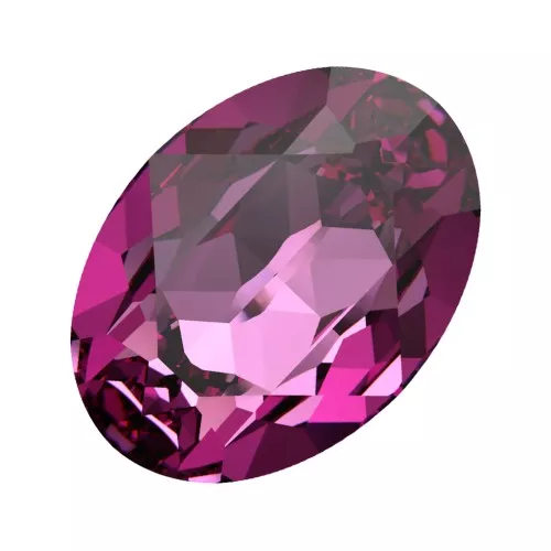 6x4mm PureCrystal 4120 Cabochon - Dark rose x1
