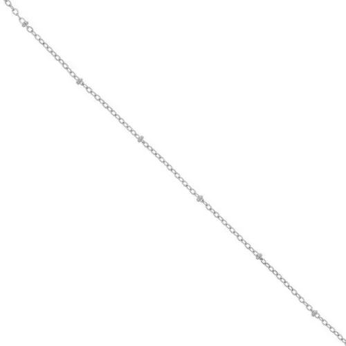 Trace mesh chain 1.5 mm with flattened beads 304L stainless steel x1m