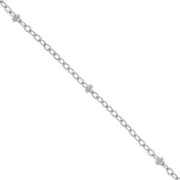 Trace mesh chain 1.5 mm with flattened beads 304L stainless steel x1m