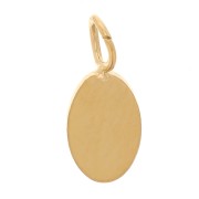 9x4mm Stainless steel 316L Oval charms with open ring - Gold x4