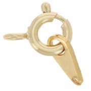 6mm Spring clasp with tag - Fine Gold-plated x1|raw }}