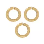 3x0.6mm 304L stainless steel jumprings Open - Gold x100