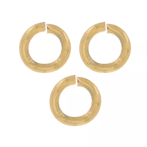 3x0.6mm 304L stainless steel jumprings Open - Gold x100