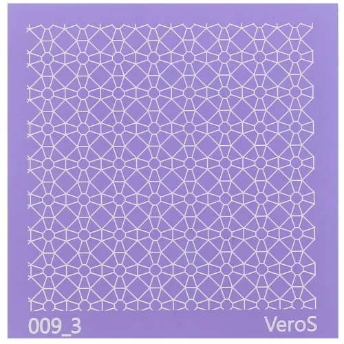 90x90mm Silk Screen VeroS for polymer clay - Multi-octagon pattern n°009_3 x1