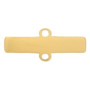 2.5x11mm Stainless steel 316L pendant spacer - Gold Tone x1