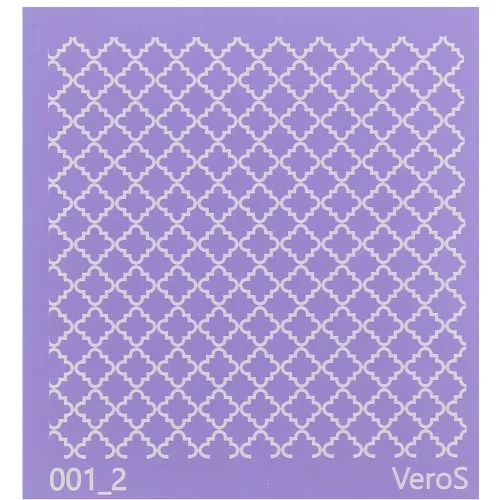 90x90mm Silk Screen VeroS for polymer clay - Vintage pattern n°001_2 x1