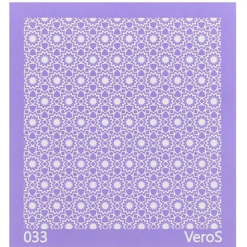 90x90mm Silk Screen VeroS for polymer clay - Kaleidoscope pattern n°033 x1